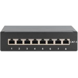 DIGITUS Patchpanel 1HE 8-Port Cat6 geschirmt schwarz
