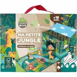 Planete Bois PLA3301040302466 Safari Playhouse 10 pièces Jeu enfant à partir de 18 mois