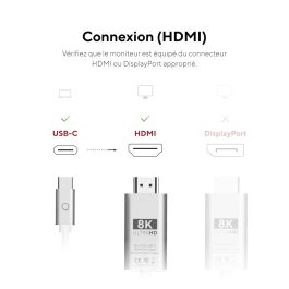 Câble USB Linq Byelements LQCCH200 Gris 2 m