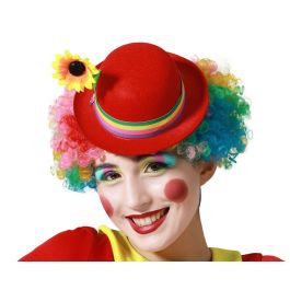 Chapeau de Clown Felt Rouge Femme Adulte pour Cirque - Décoré Ruban Rayures Arc-en-Ciel et Fleur Jaune - Idéal Costume Fête Carnaval Precio: 10.9965744. SKU: B13F3EFSTT
