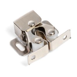 HERRAJES ALK Golpete Duplo Doble Rodillo Goma Niquel Acero