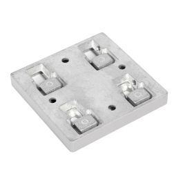 RUJZ Plaque d'Enganche Cuña Rujz pour Pieds de Table Finition Grise 80x80mm