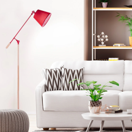 Lampe sur pied style nordique, design élégant et moderne, polyvalente pour salon, chambre, bureau, cuisine, [SKD-F005-R]