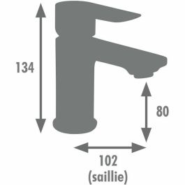 Edouard Rousseau Mezclador de lavabo NAYAK Grafito mate AAAQX09942
