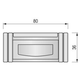 DUVER Cuba Tirador Zamak 80X36 Finition Cuir