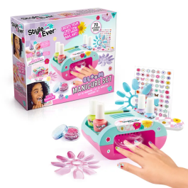 Canal Toys Style 4 Ever Set de Manucure Bloom OFG 364 - Set de manucure fleuri complet avec 2 piles AA
