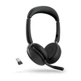 Jabra Evolve2 65 Flex UC Stereo + Link 380 Casque Binaural, Filaire & Sans Fil, Noir