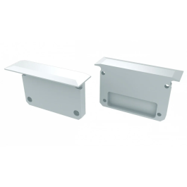 Bouchon de Fin de Profil INSO - Aluminium - Blanc