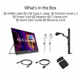 ASUS ZenScreen MB229CF Écran Portable 54.6cm (21.5") Full HD IPS Noir 5ms 100Hz USB-C 60W HDMI 1.4