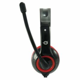 Casques avec Microphone Conceptronic CCHATSTARU2R Noir Rouge 2 m