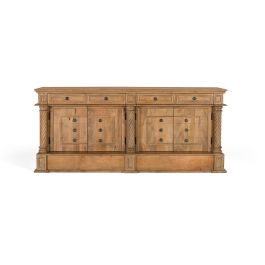 GINER Y COLOMER Buffet 4 tiroirs et 4 portes en bois de manguier massif 200 cm - Couleur Naturelle, Meuble Artisanal en Bois Récupéré Precio: 2255.988. SKU: B19ASTKV35