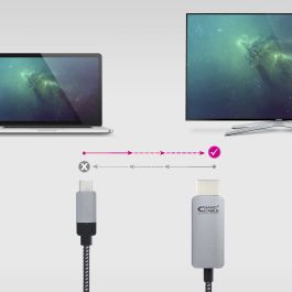 Câble USB-C vers HDMI NANOCABLE 10.15.5102 1,8 m Noir