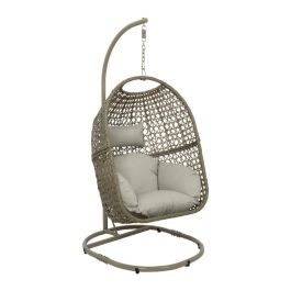 Fauteuil de jardin suspendu osier Marron 95 x 195 cm