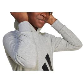 Sweat-shirt à capuche fille Adidas Big Logo French Terry Hd Gris clair S