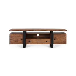 GINER Y COLOMER Meuble TV en palissandre avec pieds en métal - Buffet télévision design 170x45x55 cm en bois de palissandre couleur noyer Precio: 1020. SKU: B1DYC9XLSR