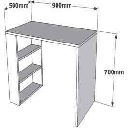 Bureau d'étude scandinave COOL Blanc 90 x 70 x 50 cm