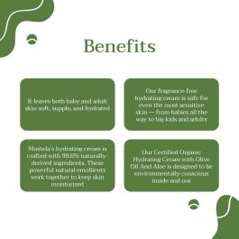 Mustela Crème Hydratante Bébé Bio 150 ml - Aloe Vera Bio & Huile d'Olive Bio - Peaux Sensibles