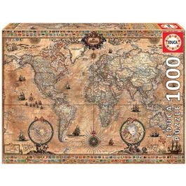 Educa Puzzle 1000 Mappemonde 68 x 48 cm