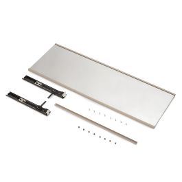 Emuca Miroir extractible pour l'intérieur de l'armoire, Peint gris pierre, Acier et Plastique et Verre