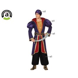 Déguisement Prince Arabe Adulte Homme Violet avec Turban et Visir Taille XL - 4 Pièces (Tunique, Pantalon) en Polyester Multicolore Precio: 29.844. SKU: B17D8A8EVS