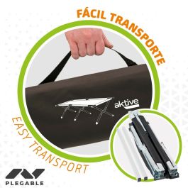 Lit de camping Aktive Noir 190 x 42 x 64 cm Pliable (2 Unités)