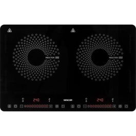 Sencor Plaque de cuisson à induction SCP 4501BK 3400W, 2 foyers, commande tactile, design ultra-fin 4.3 cm, noir, verre céramique