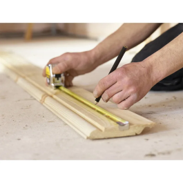 STANLEY Powerlock Classic ABS - Mètre ruban 8m à revêtement Mylar anti-abrasion - Crochet 3 rivets - Fonction blocage - Mesures intérieures et extérieures