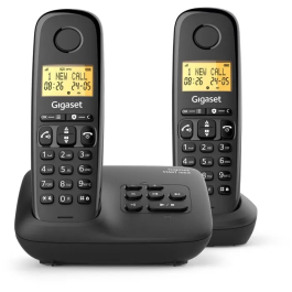 Gigaset Basic 100A DUO - Téléphone fixe avec répondeur intégré, écran rétroéclairé 1.5 pouces, répertoire de 50 contacts, blocage d'appels et mains libres - Noir Precio: 95.256. SKU: B1DCGMVWJJ