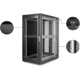 DIGITUS Serverschrank Unique 26HE 1340x600x1000mm schwarz (Speditionsversand)