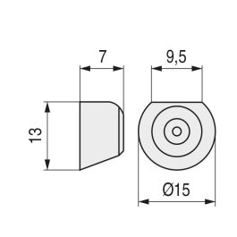 HERRAJES ALK Support Étagère Milieu Point Brun 1000 Unités