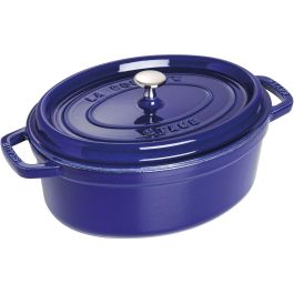 Staub La Cocotte 29cm oval dunkelblau. Gusseisen