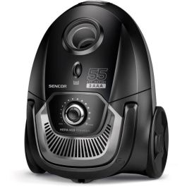 Sencor Aspirateur Traîneau avec Sac SVC 5501BK - Moteur ECO 700 W, Filtre HEPA H13, 75 dB(A), 2 L, Noir - Régulation Électronique, Enrouleur Automatique