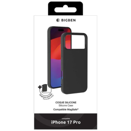 BBC Coque MagSafe pour iPhone 17 Pro en silicone noir - Protection élégante et compatible MagSafe