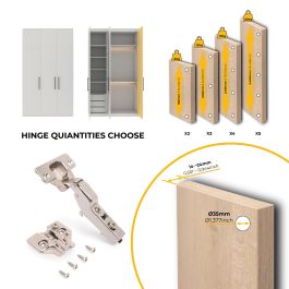 Emuca Lot de 20 charnières coudées X92 avec fermeture amortie avec embases à visser, Hauteur 0, Acier, Nickelé