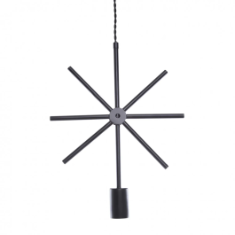 Lampe Suspendue "Elise" JD3975-01 BK, Noir, Rétro, Style Vintage, Globe, Pour Cuisine, Salle à Manger, Salon