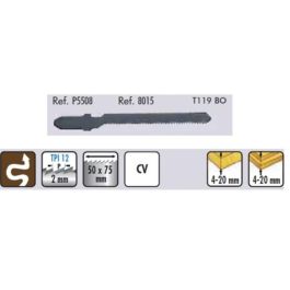 CMT Lame de scie sauteuse 5508 T119BO pour coupes courbes dans bois et plastique Precio: 7.5. SKU: B1BWS6PV7K