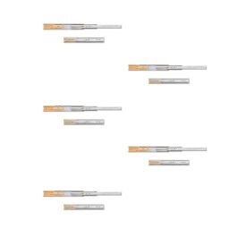 Emuca Lot de 5 jeux de coulisses de tiroirs, roulement à billes, hauteur 45mm, profondeur 300mm, sortie totale, fermeture amortie, Zingué