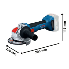 Bosch Professional Meuleuse angulaire sans fil GWX 18V-8, 18V, 125 mm, avec 2 batteries GBA 4,0Ah et chargeur GAL 1840 L X-LOCK