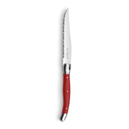 Ensemble de couteaux à viande Lou Laguiole Rustic Rouge Métal 13 cm Viandes (6 Unités)