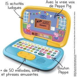 Vtech Ordinateur Éducatif Peppa Pig - 15 Activités pour Apprendre les Lettres, le Vocabulaire, les Chiffres et la Musique - Jouet pour Enfants