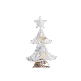 Sapin de Noël DKD Home Decor Doré Blanc Rotin (32 x 10 x 56 cm) (2 Unités)