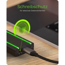 ICY BOX IB-1824ML-C31 Externes USB-C 3.2 Gehäuse für M.2 NVMe SSD mit LED-Beleuchtung