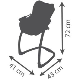 SMOBY - Maxi cosi - Siege + Chaise haute beige  - 3 en 1 - Pour poupon - Des 3 ans