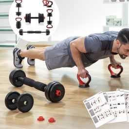 Ensemble de Poids Réglables6 en 1 avec Guide d’Exercices Sixfit InnovaGoods