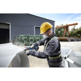 Bosch Meuleuse angulaire sans fil 18 V GWS 18V-11 S solo L, 1100 W, 6 vitesses réglables, pour tronçonnage et meulage