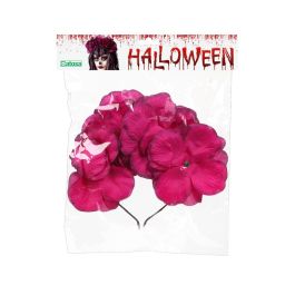 Diademe 25x20 cm avec Fleurs Violette pour Costume de Halloween, Catrina et Esprit Floral, Spectacles - Soie