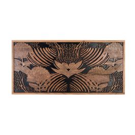 GINER Y COLOMER Tête de lit en bois massif d'acacia 166x81 cm, couleur naturelle et noir, avec nœuds et veines authentiques, livraison en 1 colis Precio: 623.988. SKU: B14PVHHLZL