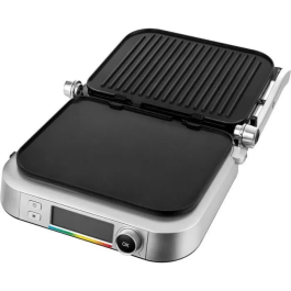 Sencor SBG 6231SS - Grill électrique avec écran LCD, plaques amovibles antiadhésives (30x25 cm), puissance 2100 W, surface CoolTouch