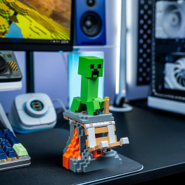 Cable Guys Figurine Support Câble USB Minecraft Creeper - Sous Licence Officielle - 20 cm - Support pour Manette, Télécommande et Smartphone