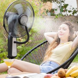Ventilateur Brumisateur sur Pied avec Commande à Distance InnovaGoods Mistinn Noir 90 W 2,8 L